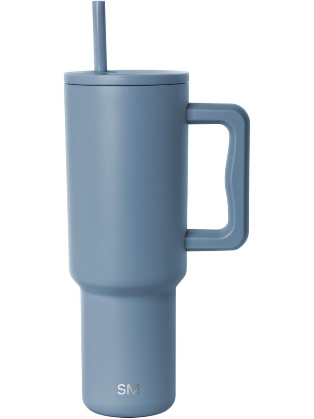 Stylish 40oz Insulated Tumbler with Handle & Straw | Blue Travel Cup